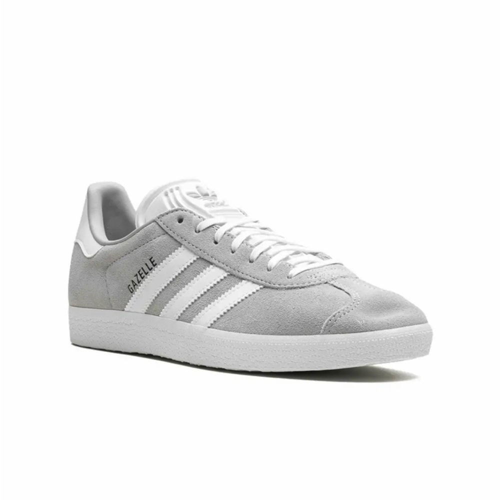 Adidas Gazelle Suede Gray and White Shoes